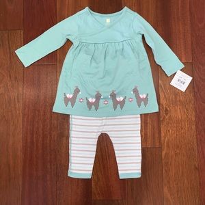 NWT Tea Collection 6-12M Alpaca Outfit